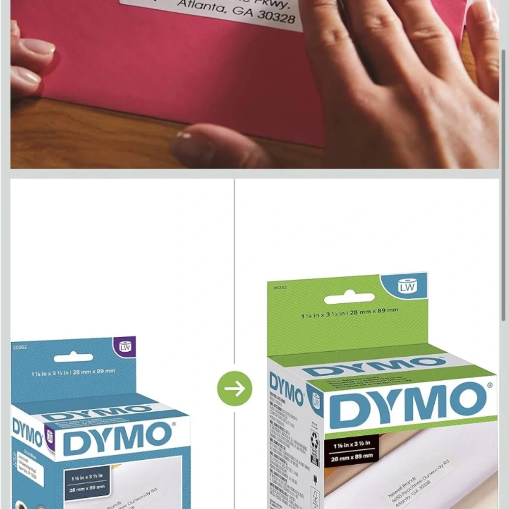 DYMO Authentic LW White Mailing Address Labels, For LabelWriter Label Printers,
